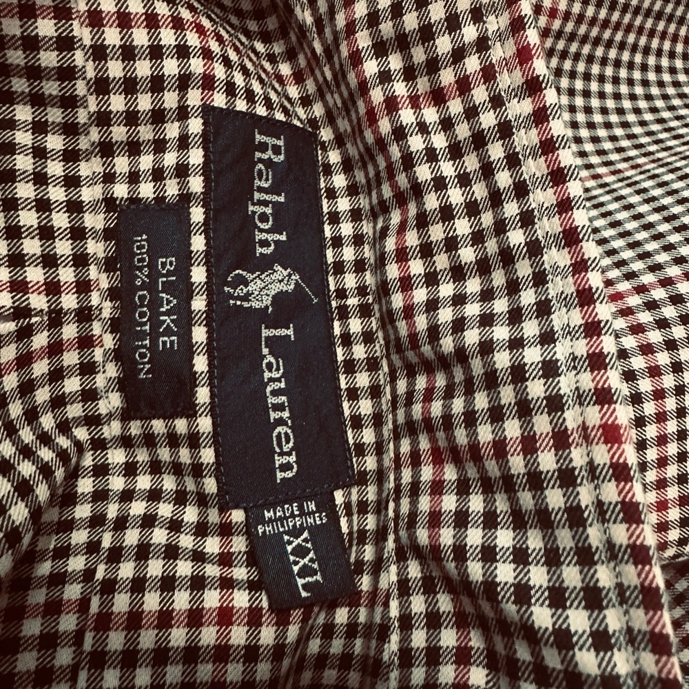 Ralph Lauren Black and Red Gingham Casual Shirt - Picture 4 of 5